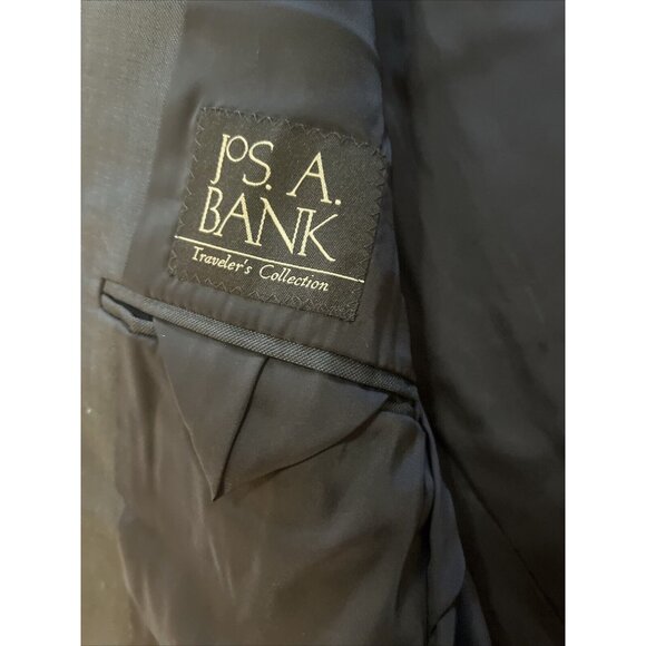 Jos. A. Bank Travelers Collection Tailored Fit Wool Blue Gray Blazer Jacket 38S - Picture 12 of 15